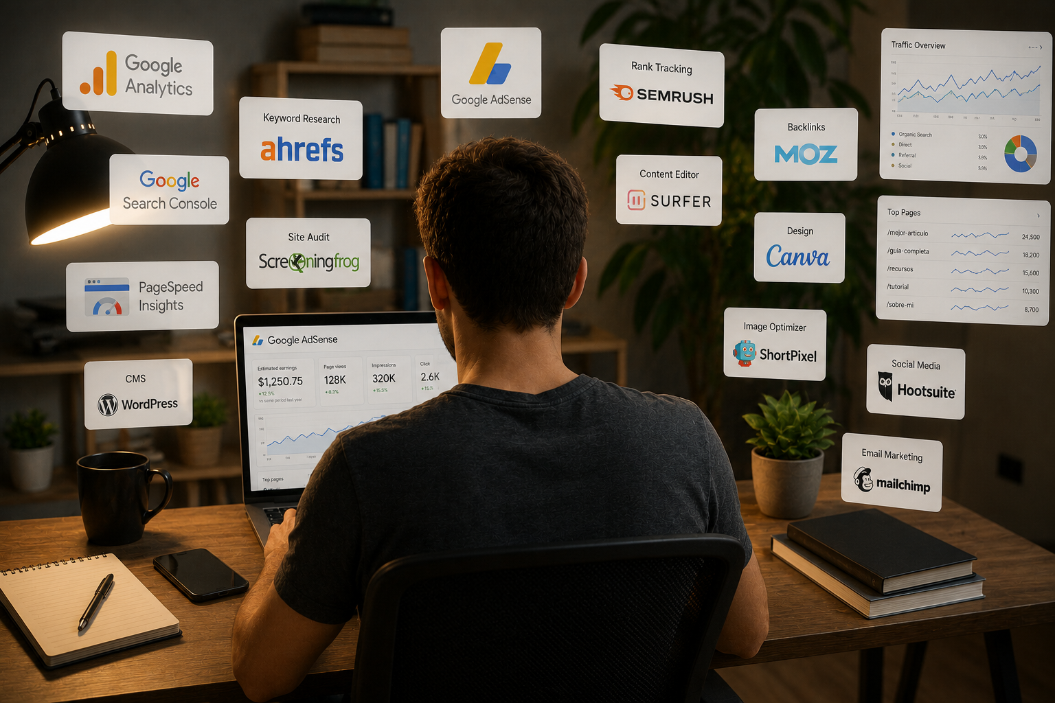 ¿Qué herramientas usa alguien que gestiona una web monetizada con AdSense?